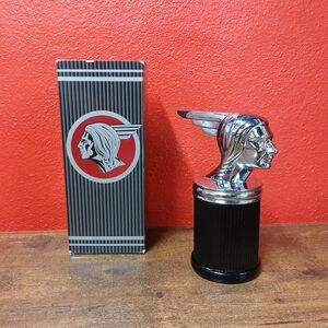 Vintage Avon Chief Pontiac Indian Car Hood Ornament Empty After Shave Bottle